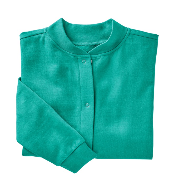Snap-Front Cardigan, Capri Green, large