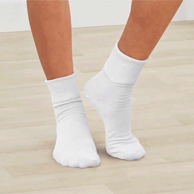 6-Pack Women's Buster Brown&reg; 100% Cotton Socks, White, large