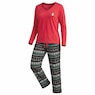 Jolly Penguin Holiday PJ Set with Embroidered Top, , large