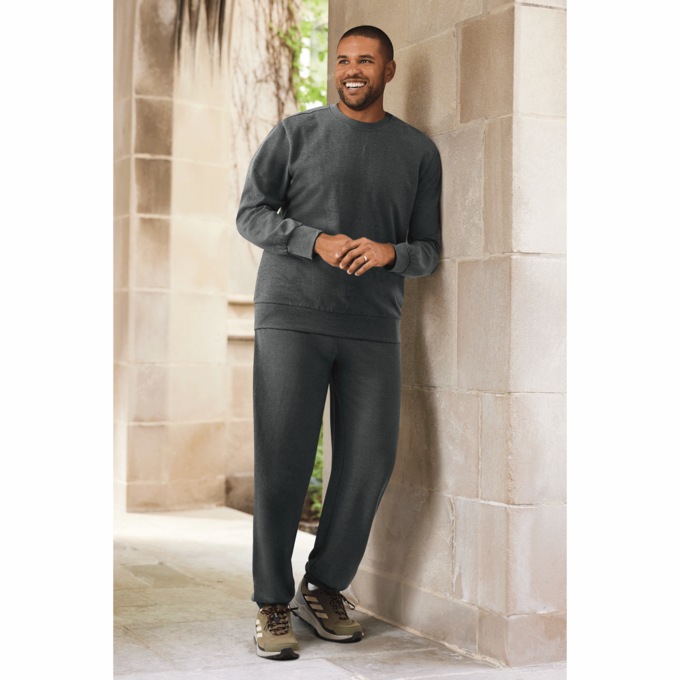 Men's Crewneck Sweatshirt & Fleece Jogger, , large