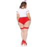 Plus-Size 2-Piece Snap Crotch Nurse&rsquo;s Bodysuit Costume By Leg Avenue, , large