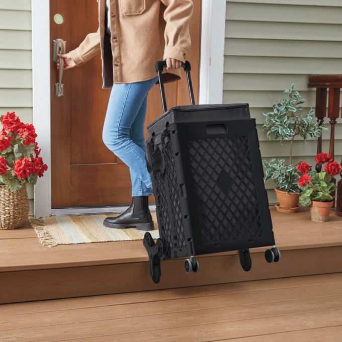 Folding Shopping Cart with Stair Climbing Wheels, , large
