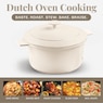 Gotham Steel 5-Quart Dutch Oven with Lid, Pastel Cream, large