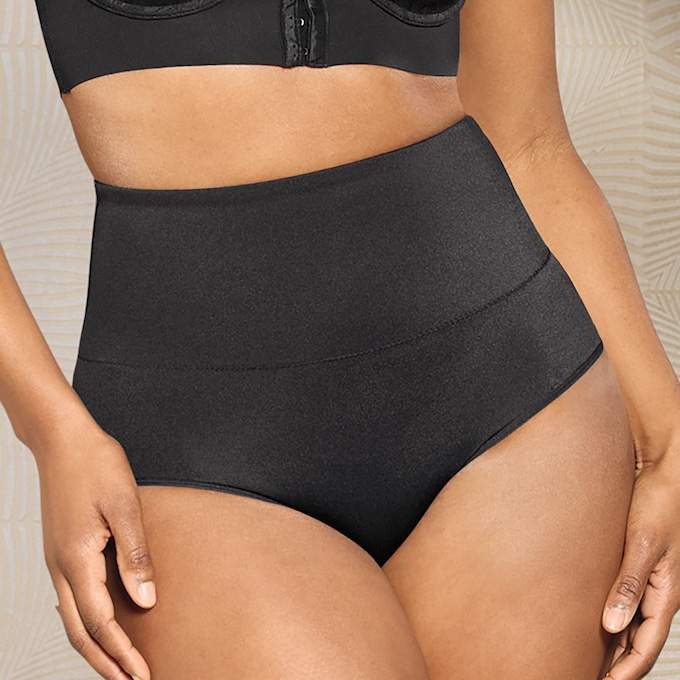 High-Waist Bottom Booster Padded Butt-Enhancing Panty with Tummy Control, , large