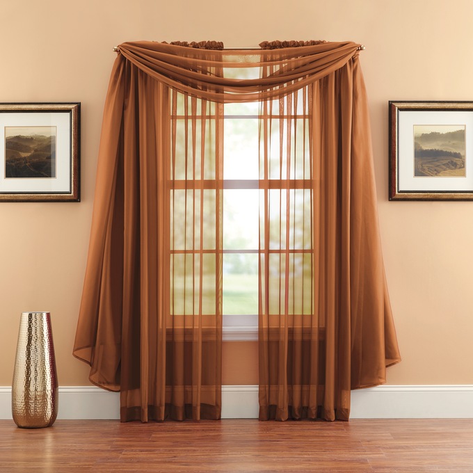 Sheer Curtain Scarf, , large