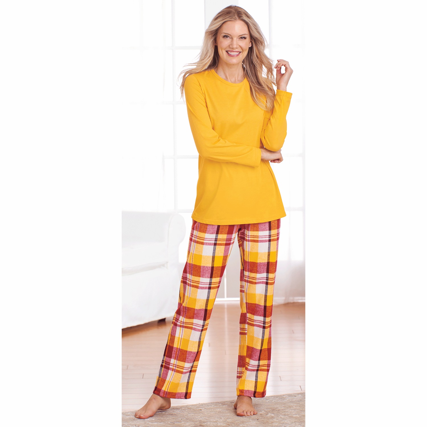 Women's Plaid Flannel PJ Set Dr. Leonard's