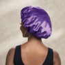 2-Pack Satin Sleep Caps, Purple, large