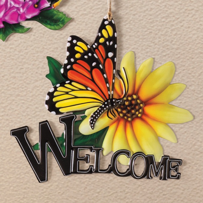 Outdoor Flower Wall Sign, , large