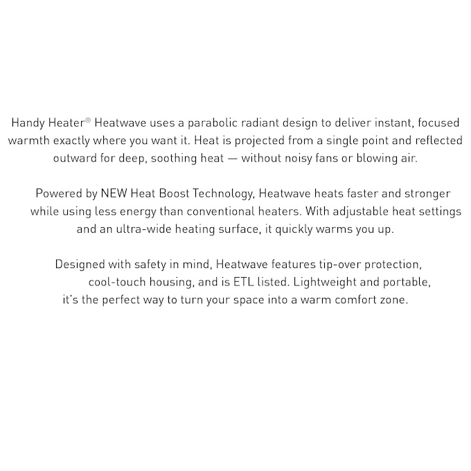 Handy Heater Heatwave Max Heater, Black, large