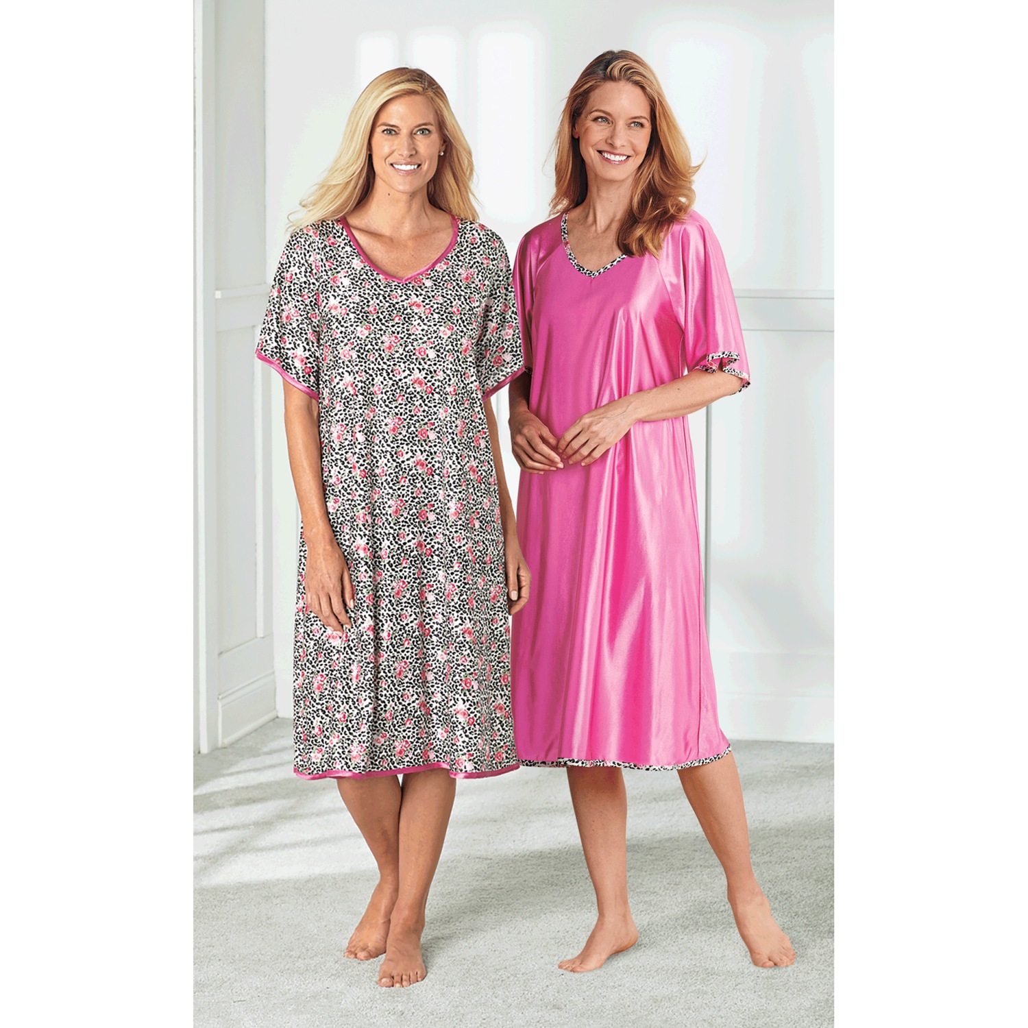 2Pack Silky Tricot Nightgowns by Cozee Corner® Dr. Leonard's