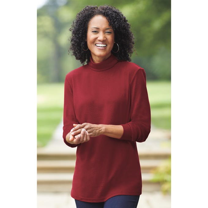Classic Turtleneck, Cabernet, large