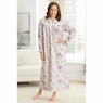 Flannel Nightgown with Lace Trim, , large