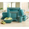 16-Piece Modern Square Dinnerware Set in Solid Colors, , large