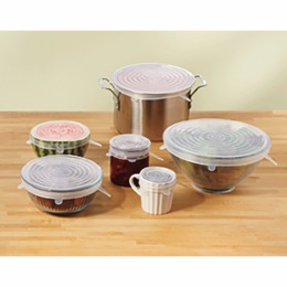 6-Piece Silicone Stretch Lids, , large