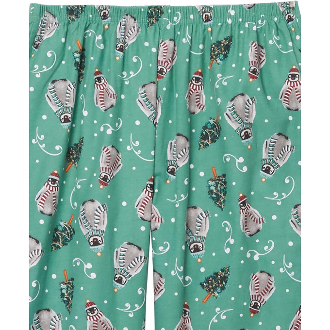 Cozee Corner&reg; Women's Flannel Pajamas, Penguin, large