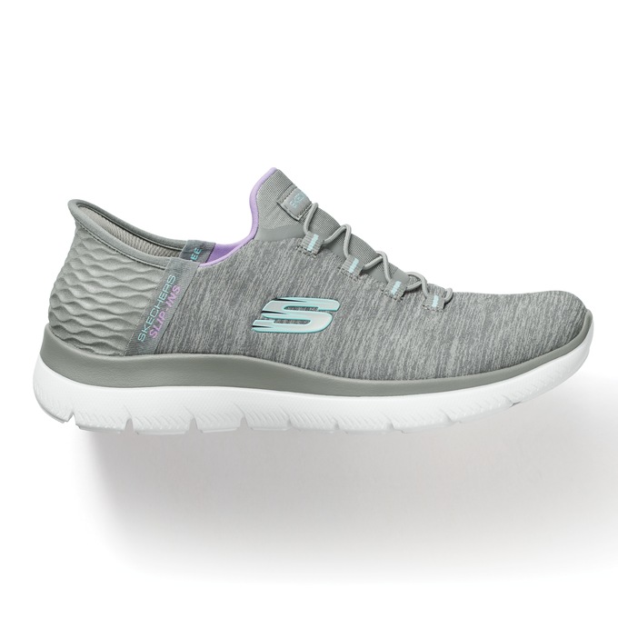 Skechers Women's Slip-ins Summits Dazzling Haze Slip-on, Gray Mint, large