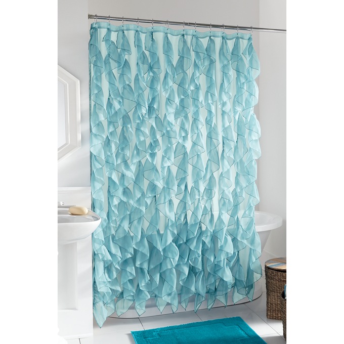 Cascade Shower Curtain, Sea, large