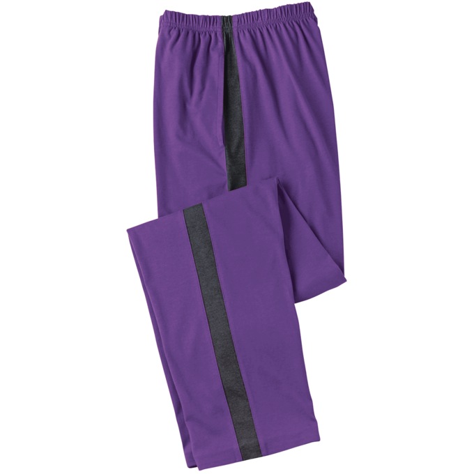 Contrast Stripe Pant, Purple Charcoal, large