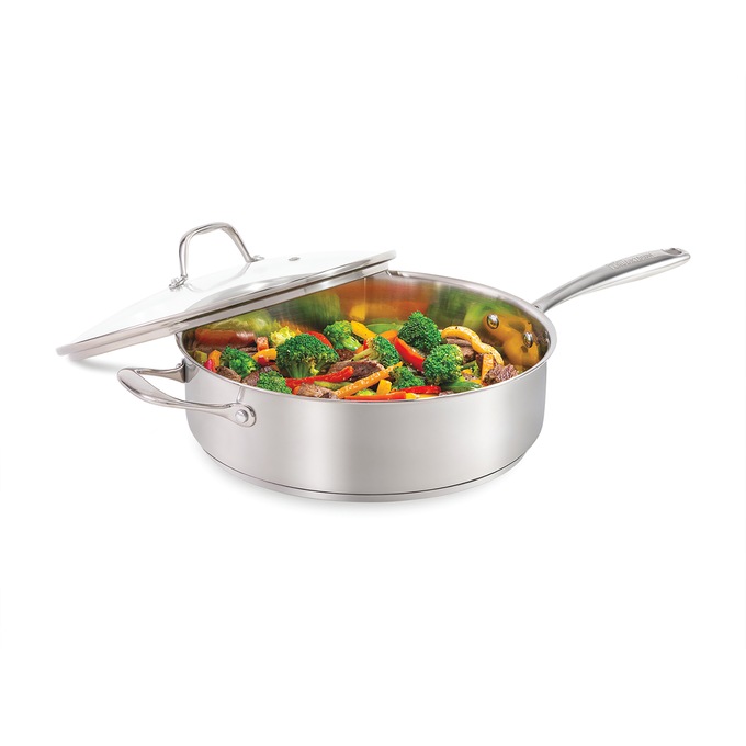 Guy Fieri Flavortown 10-Piece Stainless Steel Cookware Set, , large
