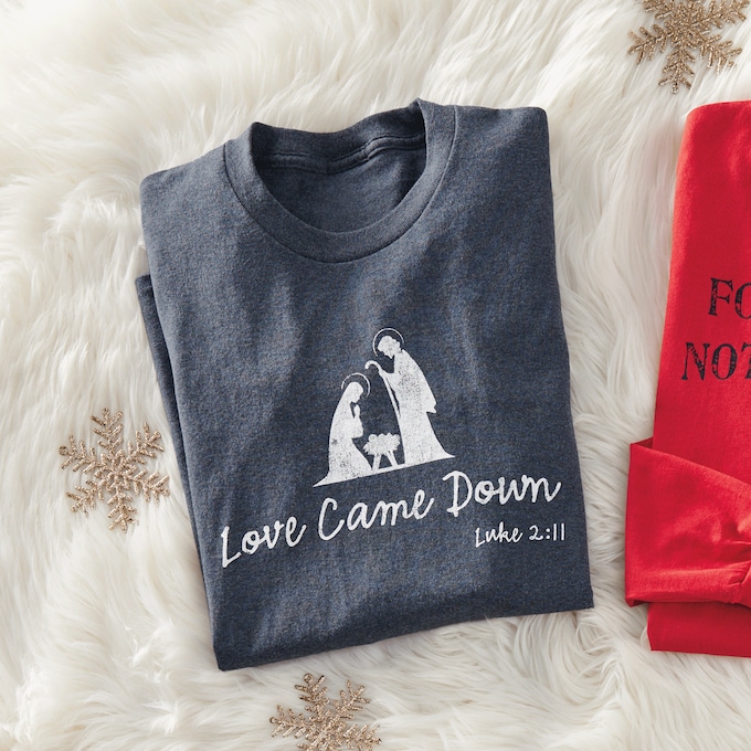  Love Came Down Inspirational Graphic T-Shirt, , large