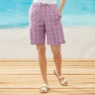 Plaid Walking Shorts, Purple Orchid, large