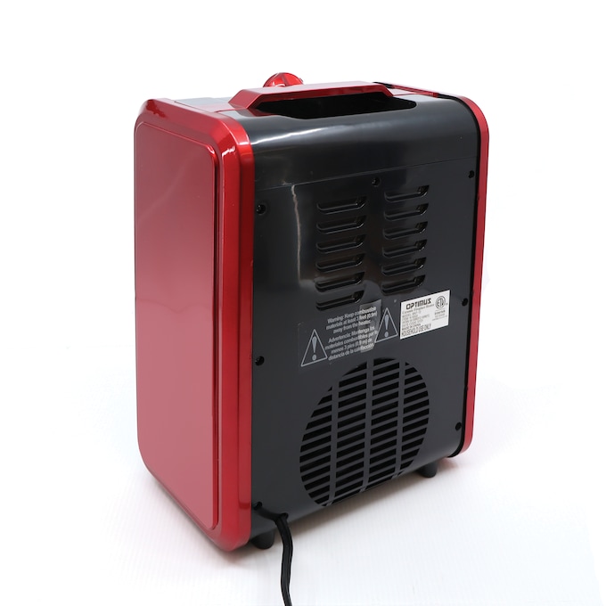 Optimus Mini Ceramic Fireplace, Red, large