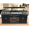 Supersonic 4-Band Radio and Cassette Player with Bluetooth, Wood, large