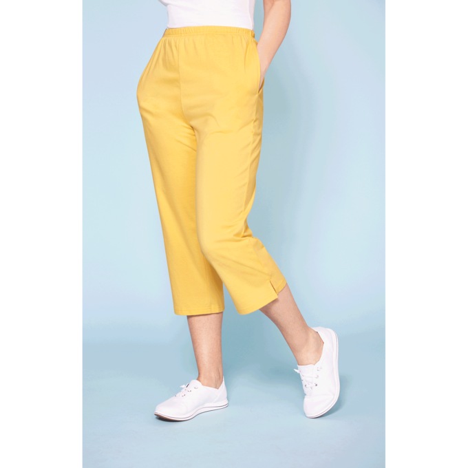 Knit Capri, Cornsilk, large