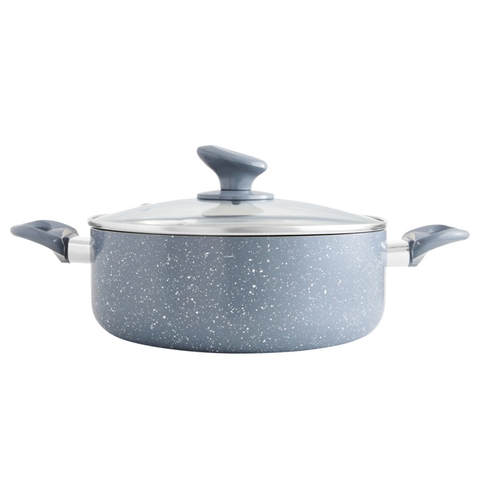 Chef Tested 11-Piece Granite Ceramic Nonstick Cookware Set, Gray, large