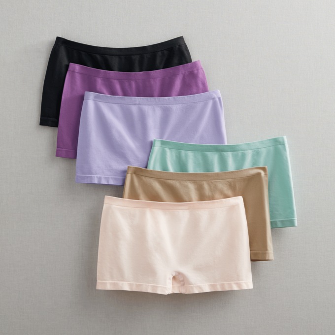 Hanes 6-Pack Seamless Women&rsquo;s Boyshort Underwear with 4-Way Stretch, , large