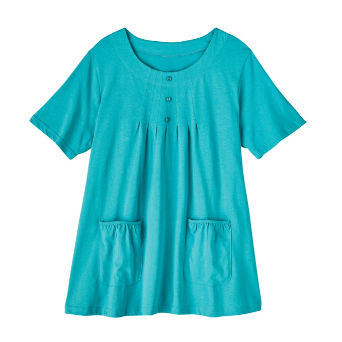 Knit Tunic with Patch Pockets, Ceramic, large