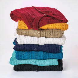 Cable Knit Cardigan, , large