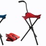 Walking Cane Seat with Carrying Bag, Red, large
