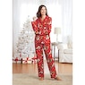 Cozee Corner Printed Flannel Pajamas, , large