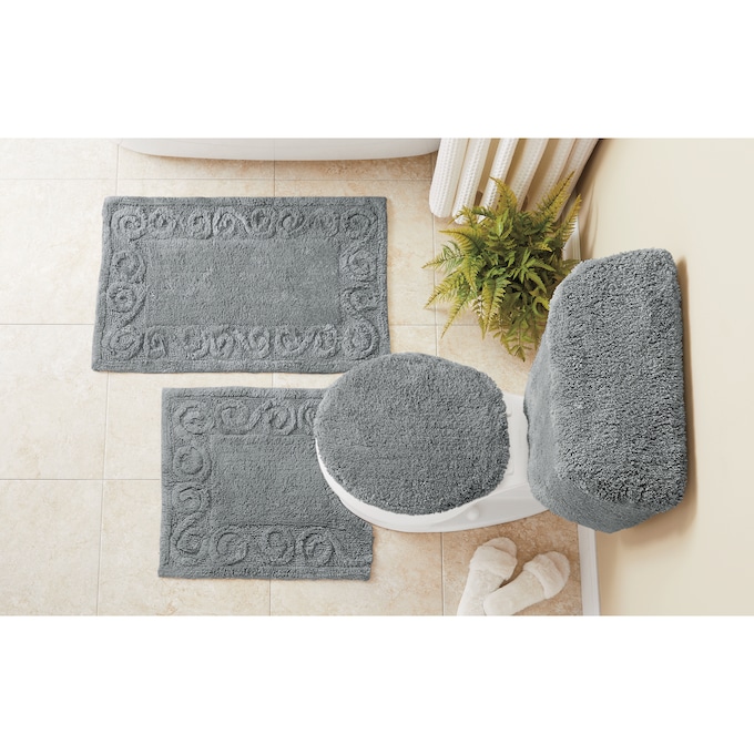 Color Connection 5-Piece Cotton Bath Rug & Toilet Cover Set, , large
