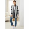 Striped Layering Duster, Gray Multi, large