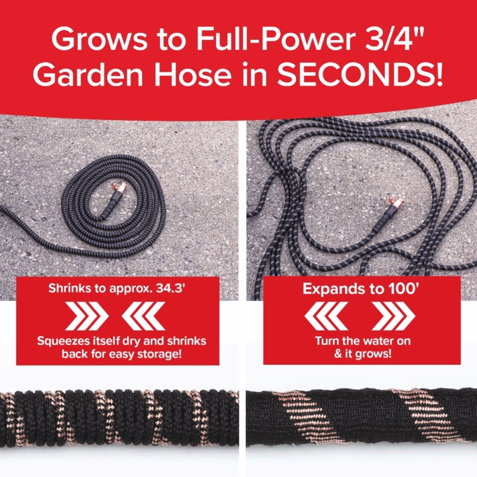 Copper Bullet Expanding 50-Foot Garden Pocket Hose, , large