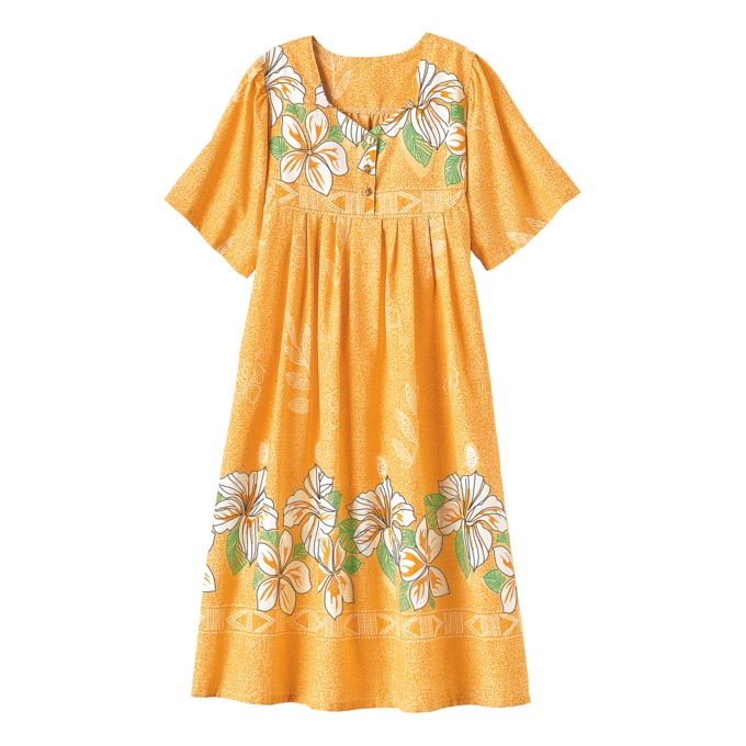 Border Print Patio Dress, , large