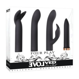 Four Play: 3-Sleeve &amp; Bullet Vibrator Set By Evolved, , large