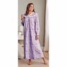 Flannel Nightgown with Lace Trim, , large