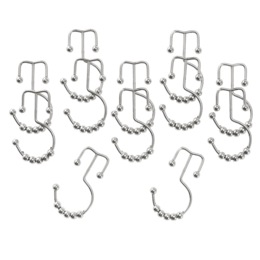 Set of 12 Double-Hook Shower Rings, , large