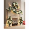 Poinsettia Christmas Wreath, White, large