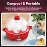 Elite Gourmet 7-Egg Cooker with Timer, Red, large