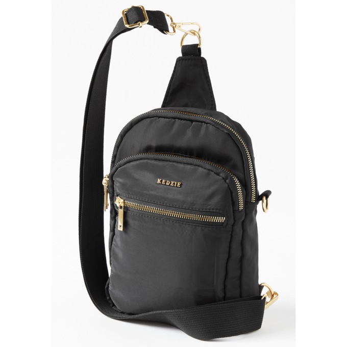 Roundtrip Convertible Sling Bag, Black, large