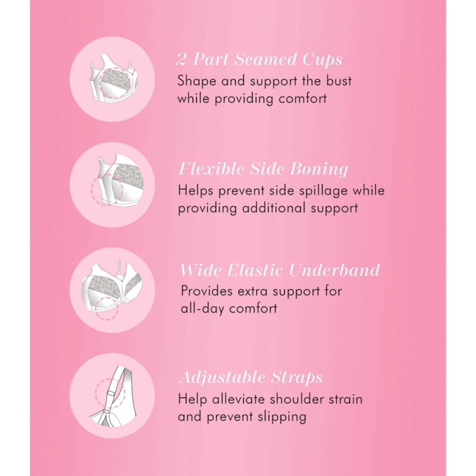 Exquisite Form&reg; Fully Side Shaping Wireless Bra, Beige, large