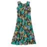 Sleeveless Button-Front Print Dress, Jade Floral, large