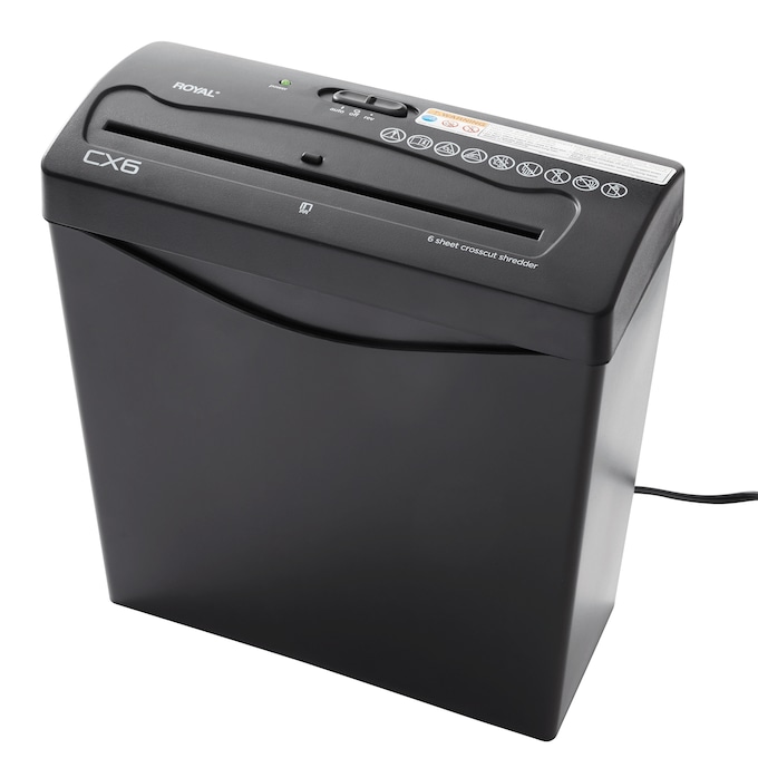 Royal 6-Sheet Paper Shredder, Black, large