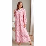 Flannel Nightgown with Lace Trim, , large