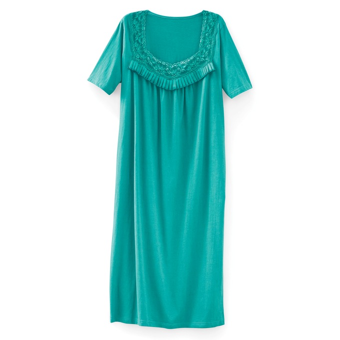 Cotton Knit Gown, , large