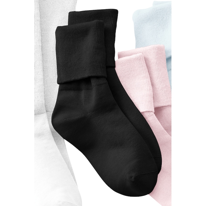 6 Pair of Seamless Compression Socks, , large